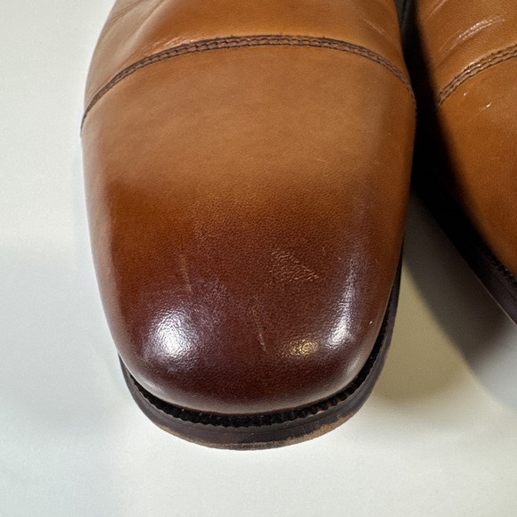 Florsheim Mens Calipa Cap Toe Oxford Shoes Brown Scotch 11D Excellent - Picture 7 of 12